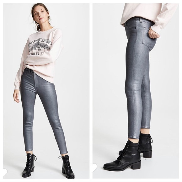 rag & bone Denim - RAG & BONE High Rise Ankle Skinny Coated Jeans NWT